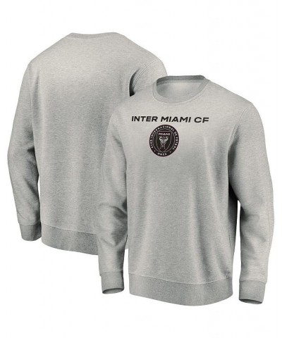 Men's Branded Heathered Gray Inter Miami CF Prep Squad Arch Pullover Sweatshirt $37.09 Sweatshirt