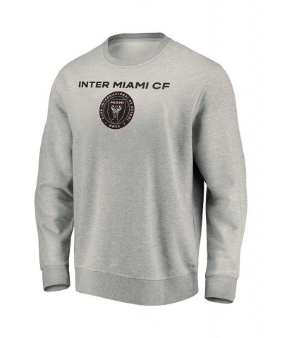 Men's Branded Heathered Gray Inter Miami CF Prep Squad Arch Pullover Sweatshirt $37.09 Sweatshirt