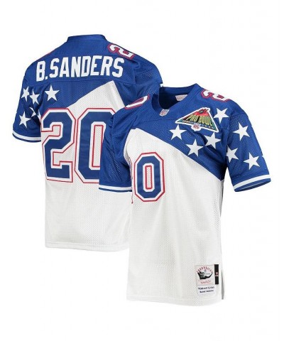 Men's Barry Sanders White, Blue NFC 1994 Pro Bowl Authentic Jersey $120.90 Jersey