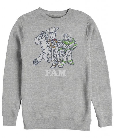 Disney Men's Toy Story Buzz and Woody Family, Crewneck Fleece Gray $27.50 Sweatshirt