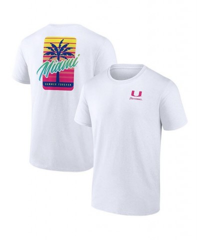 Men's Branded White Miami Hurricanes Spring Break 2.0 T-shirt $20.00 T-Shirts