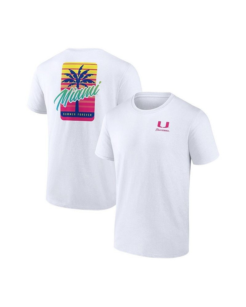 Men's Branded White Miami Hurricanes Spring Break 2.0 T-shirt $20.00 T-Shirts