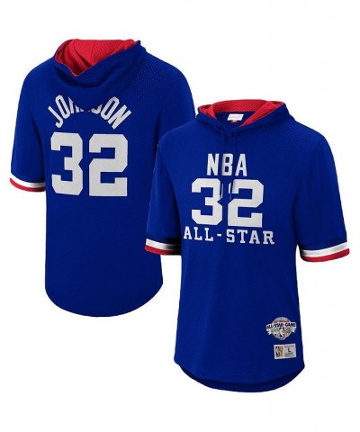 Men's Magic Johnson Royal Western Conference 1985 All-Star Game Name and Number Short Sleeve Hoodie $42.32 T-Shirts