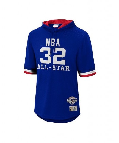 Men's Magic Johnson Royal Western Conference 1985 All-Star Game Name and Number Short Sleeve Hoodie $42.32 T-Shirts