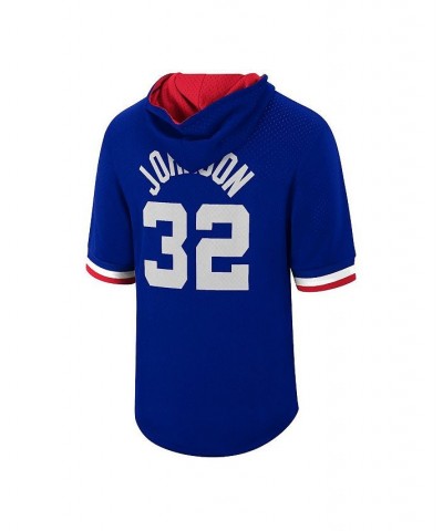 Men's Magic Johnson Royal Western Conference 1985 All-Star Game Name and Number Short Sleeve Hoodie $42.32 T-Shirts