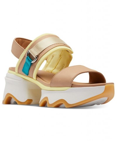 Kinetic Impact Slip-On Slingback Wedge Sandals Brown $52.70 Shoes