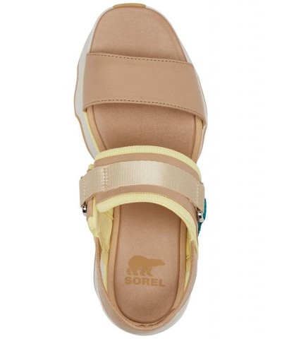 Kinetic Impact Slip-On Slingback Wedge Sandals Brown $52.70 Shoes