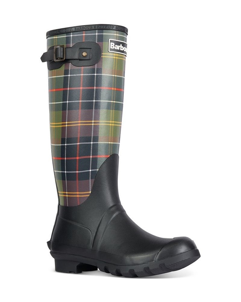 Women's Tartan Bede Rain Boots Black $39.60 Shoes