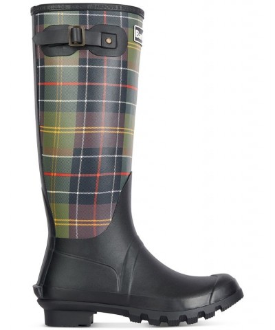 Women's Tartan Bede Rain Boots Black $39.60 Shoes