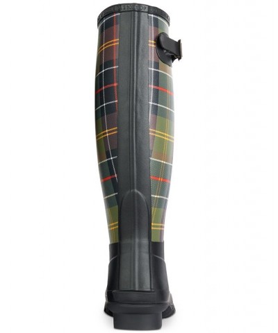 Women's Tartan Bede Rain Boots Black $39.60 Shoes