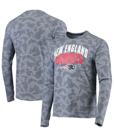 Men's Navy New England Patriots Camo Performance Long Sleeve T-shirt $36.39 T-Shirts