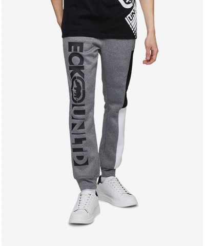 Men's Big and Tall Color Block Party Fleece Joggers Gray $31.96 Pants