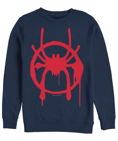 Marvel Men's Spider-Man Into the Spider-Verse Miles Morales Chest Logo, Crewneck Fleece Blue $30.79 Sweatshirt