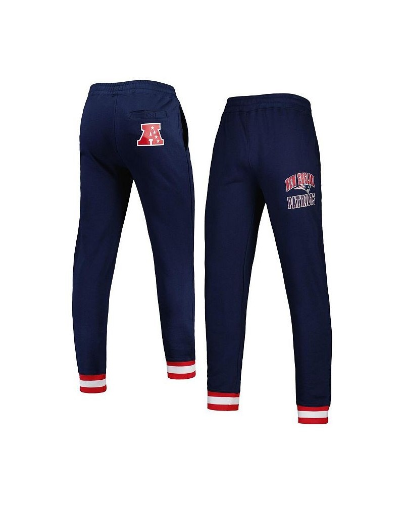 Men's Navy New England Patriots Blitz Fleece Jogger Pants $37.10 Pants