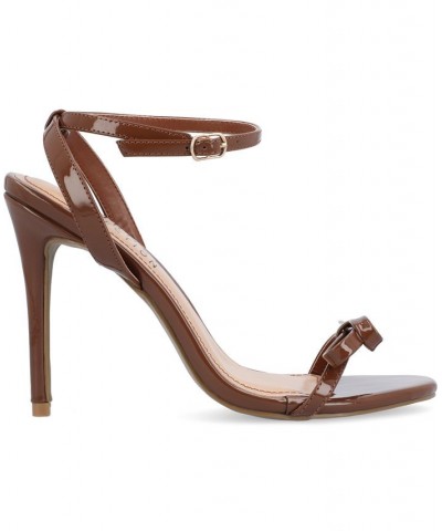 Women's Elvina Bow Stilettos Brown $41.80 Shoes