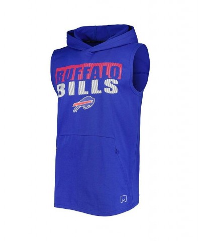 Men's Royal Buffalo Bills Relay Sleeveless Pullover Hoodie $30.75 T-Shirts