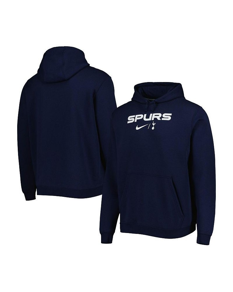 Men's Navy Tottenham Hotspur Lockup Club Pullover Hoodie $32.00 Sweatshirt