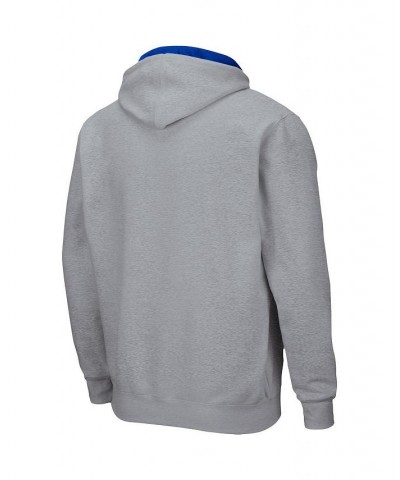 Men's Heathered Gray Pitt Panthers Arch and Logo 3.0 Full-Zip Hoodie $25.20 Sweatshirt