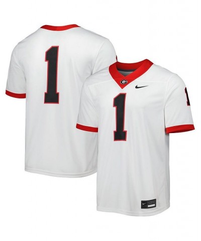 Men's White Georgia Bulldogs 1 Away Game Jersey $48.30 Jersey