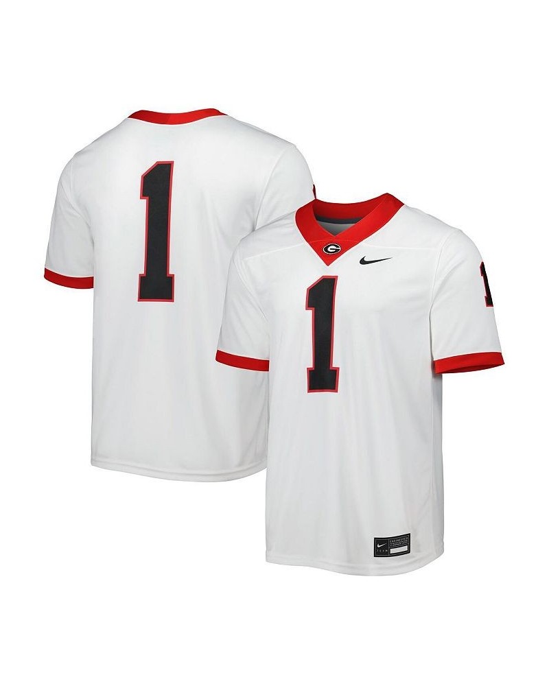 Men's White Georgia Bulldogs 1 Away Game Jersey $48.30 Jersey