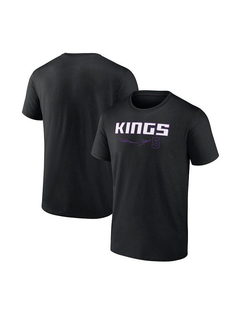 Men's Branded De'Aaron Fox Black Sacramento Kings Name and Number T-shirt $18.59 T-Shirts