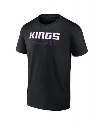 Men's Branded De'Aaron Fox Black Sacramento Kings Name and Number T-shirt $18.59 T-Shirts