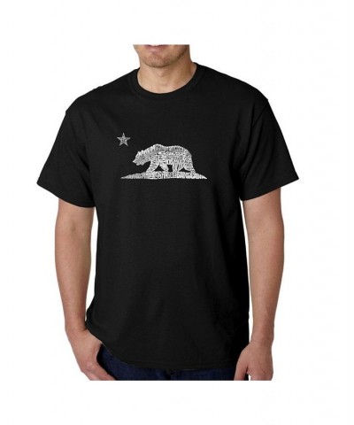 Mens Word Art T-Shirt - California Bear Black $17.50 T-Shirts