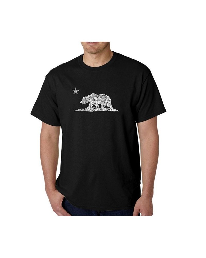 Mens Word Art T-Shirt - California Bear Black $17.50 T-Shirts