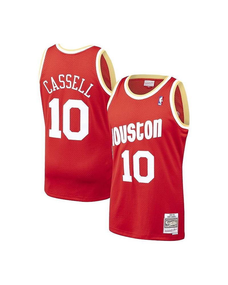 Men's Sam Cassell Red Houston Rockets 1993-94 Hardwood Classics Swingman Player Jersey $39.96 Jersey