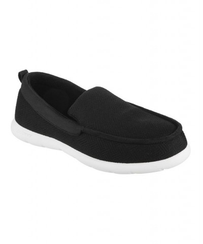 Signature Men's Zenz Hatch Knit Slip On Indoor/Outdoor Slippers Black $15.18 Shoes