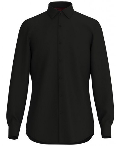 Men's Slim Fit Kenno Solid Dress Shirt Black $69.00 Dress Shirts