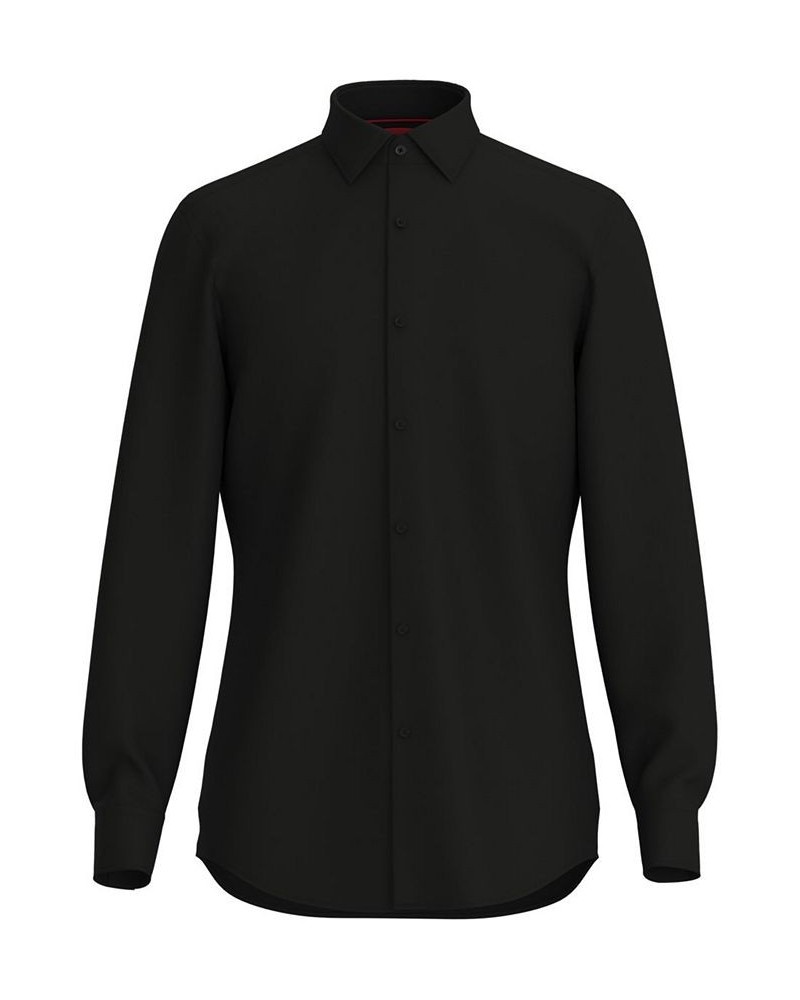 Men's Slim Fit Kenno Solid Dress Shirt Black $69.00 Dress Shirts