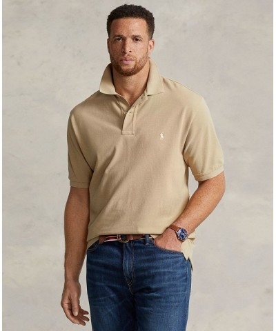 Men's Big & Tall Iconic Mesh Polo Shirt Coastal Beige $51.60 Polo Shirts