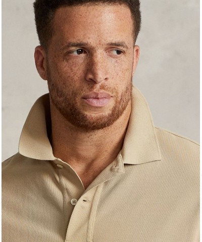 Men's Big & Tall Iconic Mesh Polo Shirt Coastal Beige $51.60 Polo Shirts