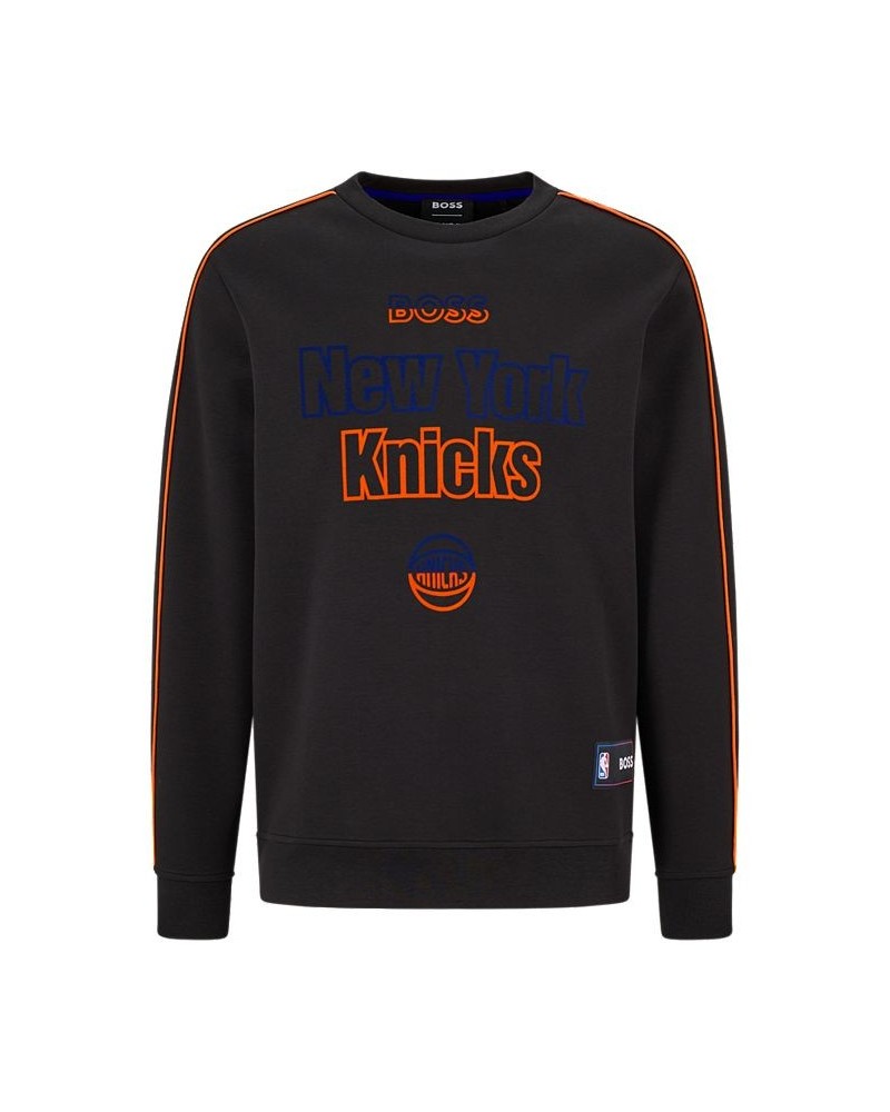 BOSS x NBA Men's New York Knicks Regular-Fit Sweatshirt Black $64.61 Sweatshirt