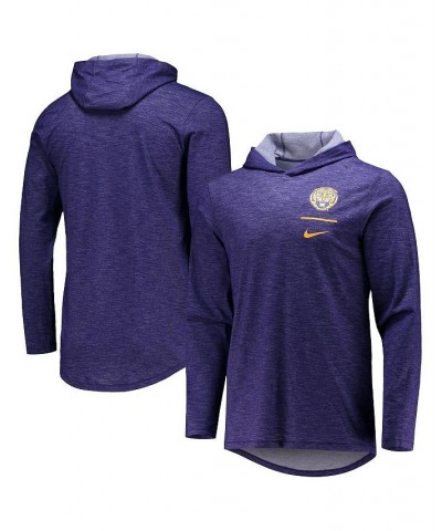 Men's Purple LSU Tigers Slub Space-Dye Performance Long Sleeve Hoodie T-shirt $32.90 T-Shirts