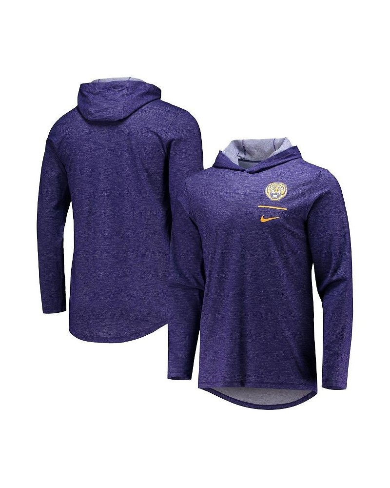 Men's Purple LSU Tigers Slub Space-Dye Performance Long Sleeve Hoodie T-shirt $32.90 T-Shirts