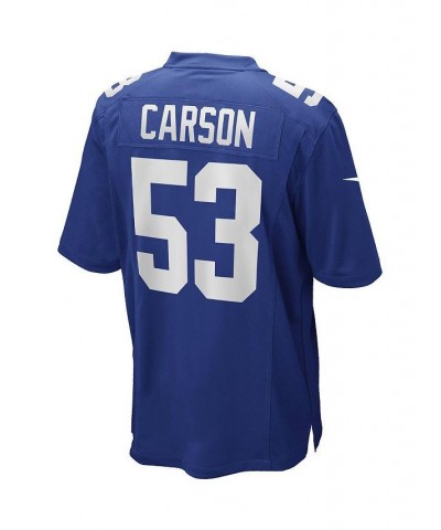 Men's Harry Carson Royal New York Giants Game Retired Player Jersey $33.17 Jersey