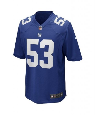 Men's Harry Carson Royal New York Giants Game Retired Player Jersey $33.17 Jersey