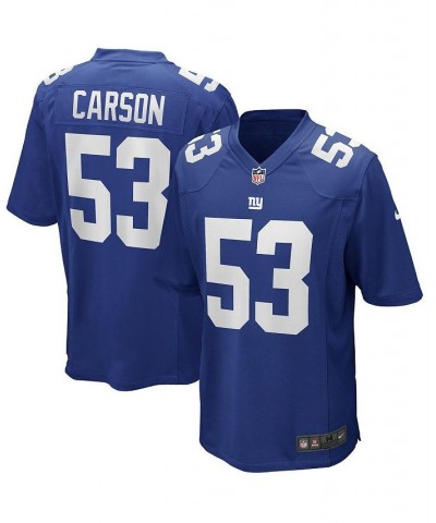 Men's Harry Carson Royal New York Giants Game Retired Player Jersey $33.17 Jersey