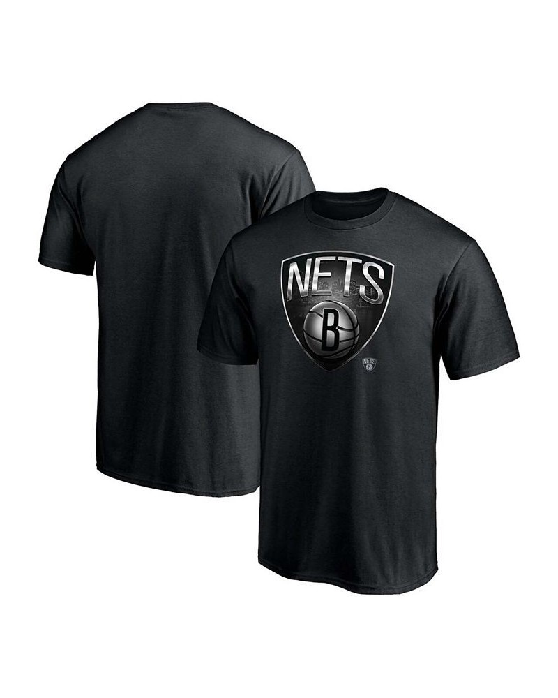 Men's Black Brooklyn Nets Midnight Mascot Team T-shirt $17.97 T-Shirts