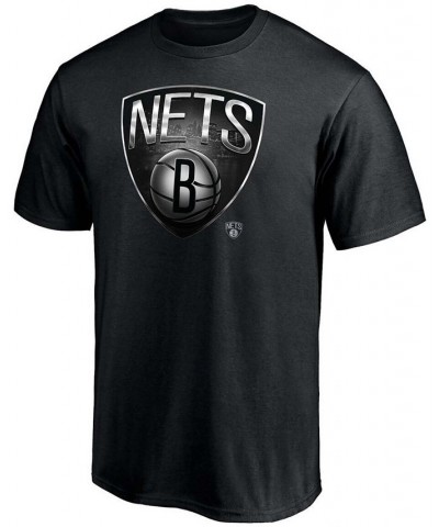 Men's Black Brooklyn Nets Midnight Mascot Team T-shirt $17.97 T-Shirts