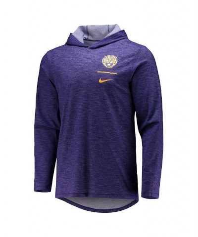 Men's Purple LSU Tigers Slub Space-Dye Performance Long Sleeve Hoodie T-shirt $32.90 T-Shirts