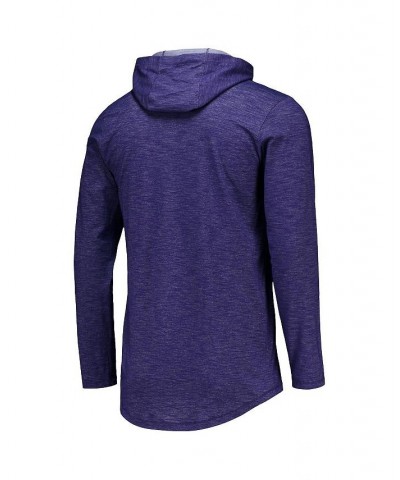 Men's Purple LSU Tigers Slub Space-Dye Performance Long Sleeve Hoodie T-shirt $32.90 T-Shirts