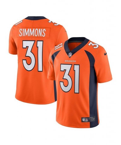 Men's Justin Simmons Orange Denver Broncos Vapor Limited Jersey $66.30 Jersey