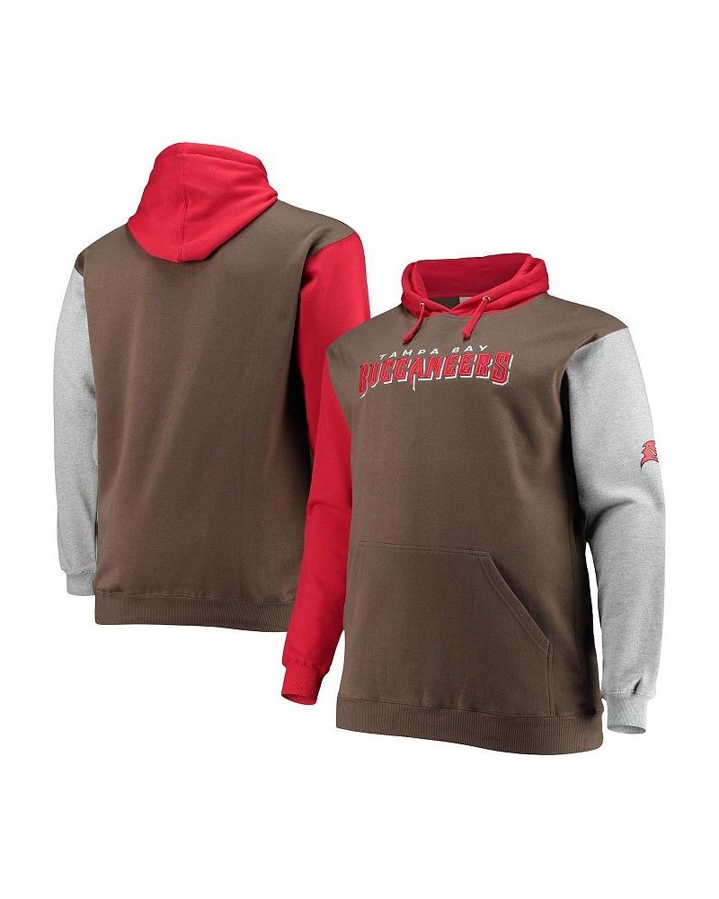 Men's Red, Black Tampa Bay Buccaneers Big and Tall Pullover Hoodie $48.59 Sweatshirt