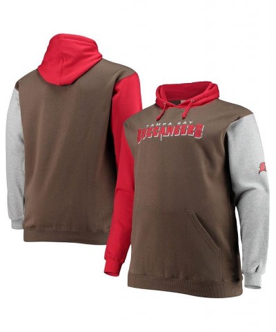 Men's Red, Black Tampa Bay Buccaneers Big and Tall Pullover Hoodie $48.59 Sweatshirt