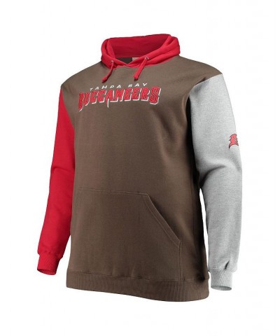 Men's Red, Black Tampa Bay Buccaneers Big and Tall Pullover Hoodie $48.59 Sweatshirt