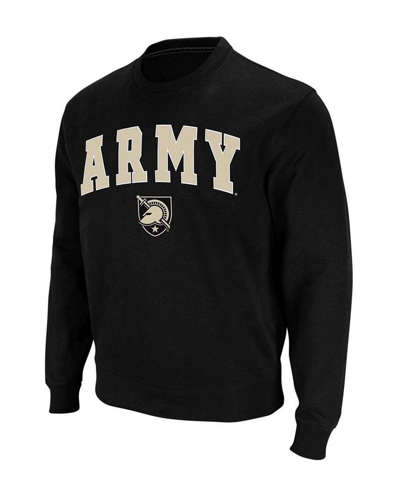 Men's Black Army Black Knights Arch Logo Crew Neck Sweatshirt $28.20 Sweatshirt