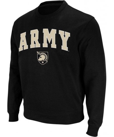 Men's Black Army Black Knights Arch Logo Crew Neck Sweatshirt $28.20 Sweatshirt